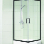 London Box shower screen black