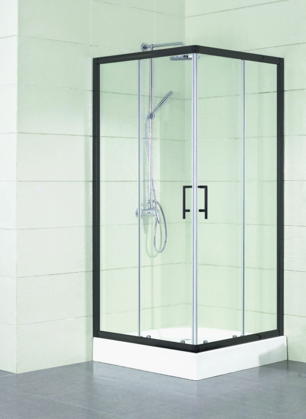 London Box shower screen black