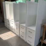 wardrobe internals white drawer units