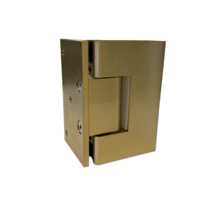 Frameless Shower Hinge 90L degree Glass to Wall in Brushed Brass/Gold