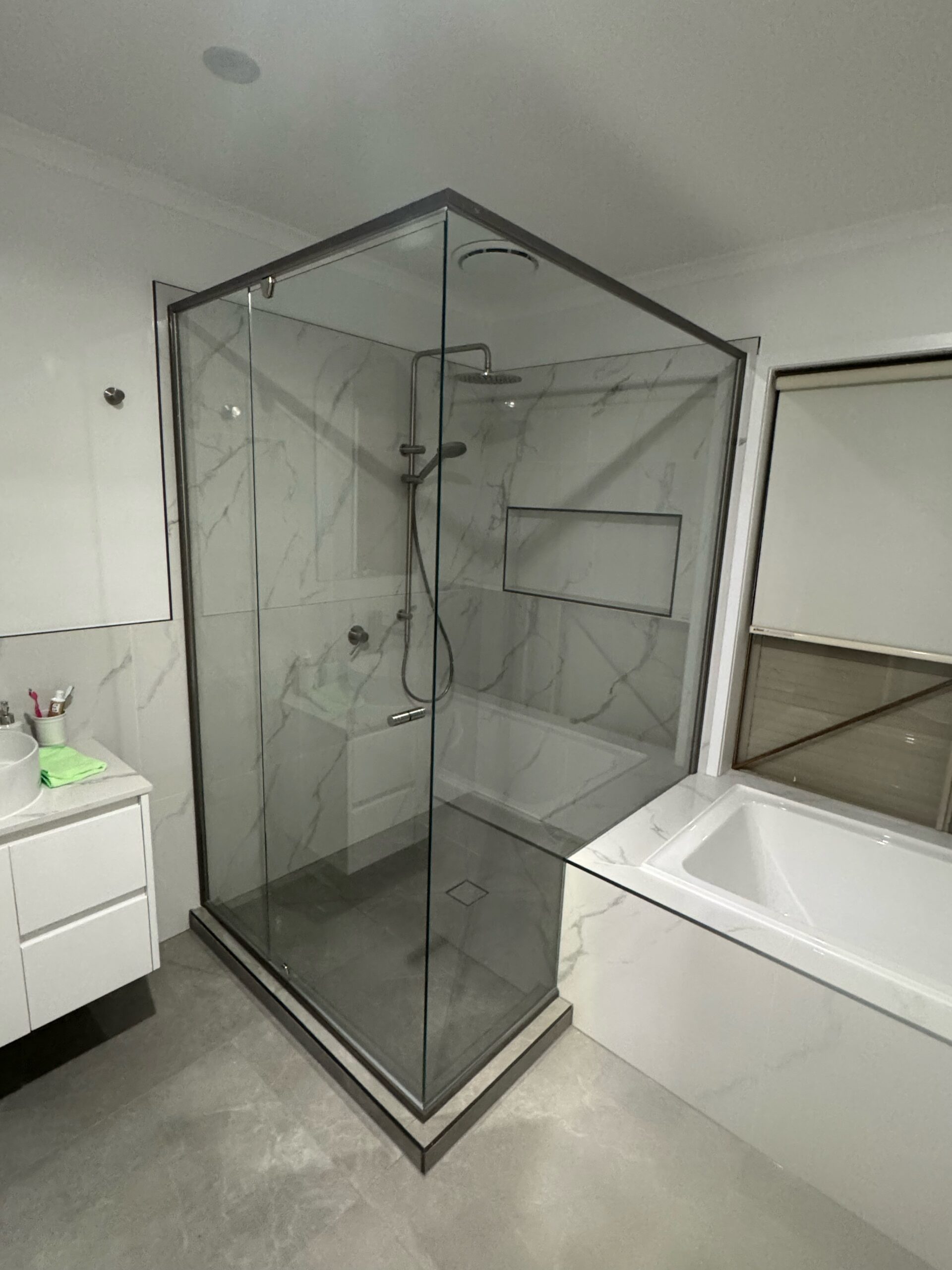 Brushed Nickel Custom Shower Hob